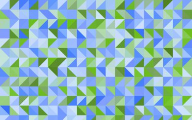 Açık mavi, yeşil vektör poligonal arka plan. Üçgen oluşur illüstrasyon parlayan. İş tasarımınız için üçgen desen.