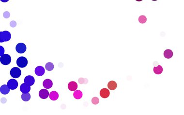 Koyu mavi, kırmızı renkli küreler desenle vektör. Noktalı resim tarzında beyaz arka plan üzerinde daireler yinelenen geometrik örnek.