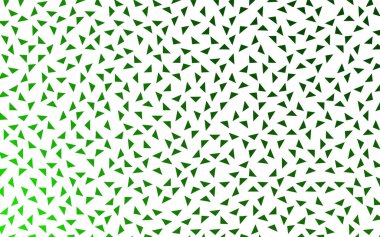 Yeşil vektör renkli arka plan, hangi üçgen oluşur ışık. Desen beyaz arka plan üzerinde renkli üçgen ile.
