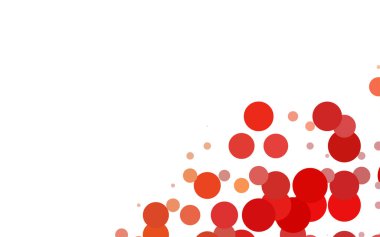 Işık turuncu vektör şekilleri geometrik çevrelerin, kırmızı desen. Renkli mozaik afiş. Renkli diskler ile geometrik arka plan.