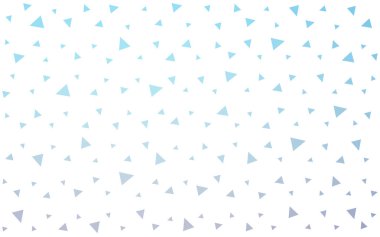 Pembe ışık, vektör renkli arka plan, mavi üçgen oluşur. Desen beyaz arka plan üzerinde renkli üçgen ile.