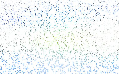 Açık mavi, yeşil vektör modern geometrik çember soyut arkaplan. Noktalı doku şablonu. Gradyan ile yarım ton biçiminde geometrik desen. 