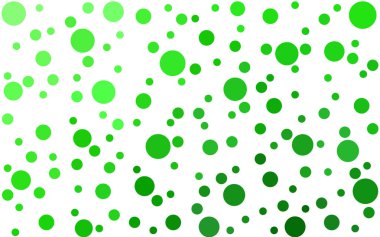 Çevrelerinde oluşan ışık yeşil vektör çizim. İşiniz için noktalı gradyan teması. Renkli noktalar ile noktalı resim tarzında yaratıcı geometrik arka plan.