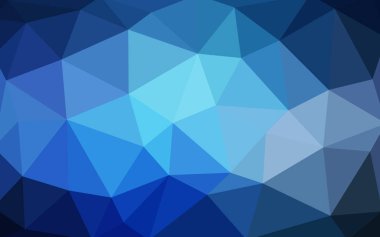 Mavi vektör çokgen çizim, hangi üçgen oluşur ışık. Üçgen desen iş tasarımınız için. Geometrik arka plan gradyan ile Origami tarzında. 
