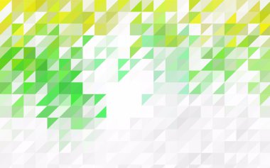 Beyaz zemin üzerinde küçük üçgenlerin açık mavi vektörü. Üçgenlerin soyut dokusunun tasviri. Pankart, poster ve kapak için desen tasarımı.