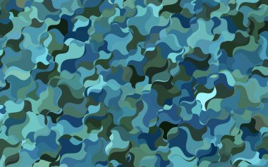 Açık mavi, yeşil vektör soyut bombeli arka plan. Gradyan ile Origami tarzında yaratıcı geometrik şekil. İş tasarımınız için bulanık satır deseni.