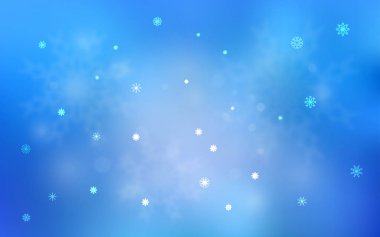 Buz kar taneleri ışık mavi vektör şablonu. Dekoratif illüstrasyon kar soyut şablonundaki ile parlayan. Desen yıl yeni Web siteleri için kullanılabilir.