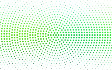 Işık yeşil vektör modern geometrik daire arka plan. Noktalı doku şablonu. Gradyan ile noktalı resim tarzda geometrik desen. 