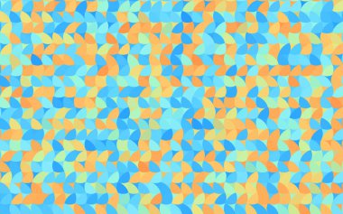 Açık mavi, kırmızı vektör afiş daire ile yuvar. Soyut noktalar. Yarı ton tarzı renkli gradyan ile arka plan sanat bubbles.