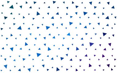 Koyu pembe, mavi üçgenler beyaz arka plan üzerinde oluşan geometrik basit minimalist arka plan, vektör. İş tasarımınız için gradyan ile üçgen desen. 