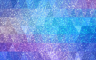 Hafif pembe, mavi vektör Noel Kartpostalı düşük çokgen arka plan. Üçgen oluşan illüstrasyon. Soyut üçgen poligon origami veya kristal tasarım yeni yıl kutlama.