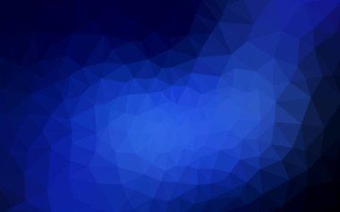 DARK BLUE vektörü düşük polimer kristal arkaplan. Çokgen tasarım modeli. Düşük poligon çizimi, düşük çokgen arkaplan.