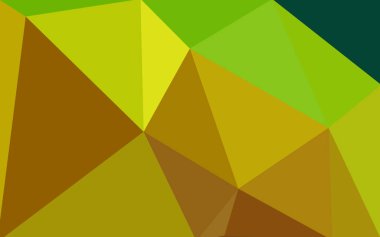 Açık yeşil, sarı vektör çokgen çizim, hangi üçgen oluşur. Üçgen desen iş tasarımınız için. Geometrik arka plan gradyan ile Origami tarzında. 