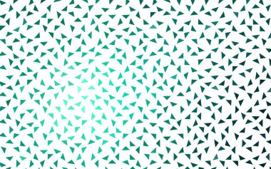 Beyaz arka plan üzerinde küçük üçgen ışık yeşil vektör. Üçgen soyut doku Illustration. Afiş, poster, kapak için desen tasarım.