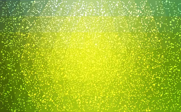 雪の結晶ライト緑ベクトル低ポリ結晶背景 ポリゴン クリスマス デザイン パターン 新年のお祝いの低ポリ イラスト — ストックベクタ