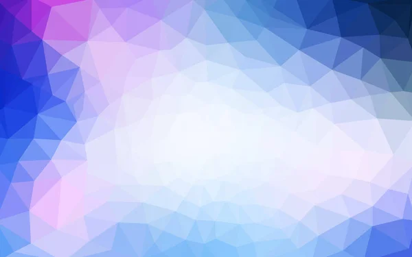 Hellrosa Blauer Vektor Polygonale Darstellung Die Aus Dreiecken Besteht Dreieckiges — Stockvektor