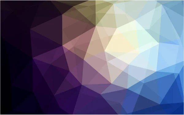 Azul Oscuro Vector Amarillo Abstracto Texturizado Fondo Poligonal Diseño Triángulo — Vector de stock