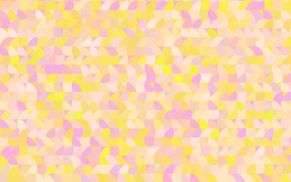 淡いピンク 黄色のベクトルパターン 白地に白い丸を半角で繰り返す幾何学的サンプル — ストックベクタ