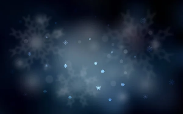 Темний Blue Векторне Компонування Яскравими Сніжинками Сучасна Геометрична Абстрактна Ілюстрація — стоковий вектор