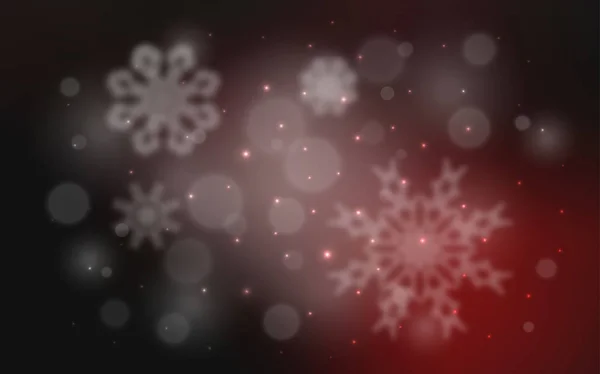 눈송이와 어두운 빨간색 텍스처입니다 크리스마스 스타일 흐리게 디자인입니다 새로운 웹사이트에 — 스톡 벡터