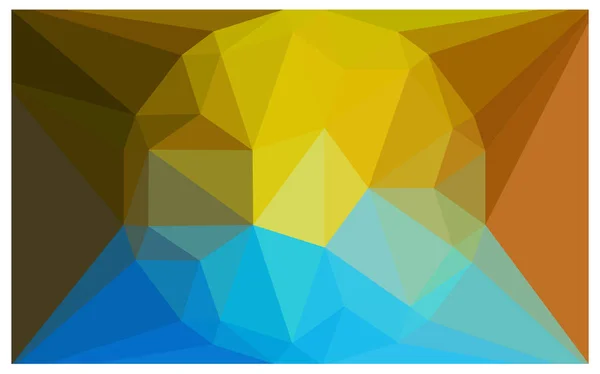 Light Blue Yellow Vector Polygonal Illustration Que Consistem Triângulos Com — Vetor de Stock