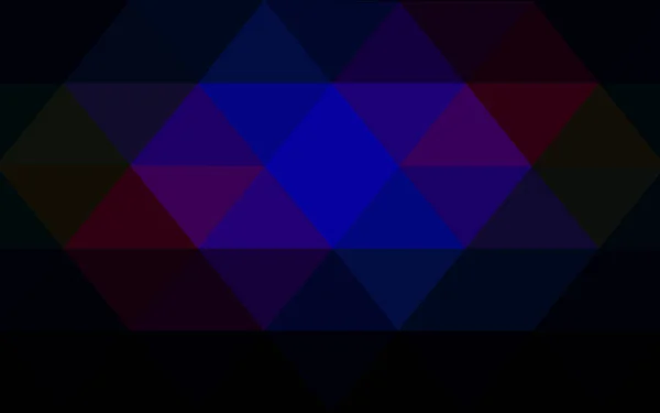Mörkblå Röd Vektor Suddiga Triangel Bakgrundsdesign Geometrisk Bakgrund Origami Stil — Stock vektor