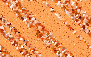 Koyu Turuncu vektör dikdörtgenlerden oluşan çokgen çizim. İşiniz için dikdörtgen tasarım. Origami tarzında gradyan ile yaratıcı geometrik arkaplan.