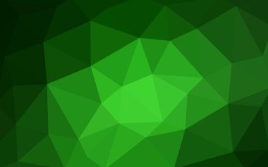 Açık yeşil vektör çokgen çizimi, üçgenlerden oluşur. İşiniz için üçgen tasarım. Origami tarzında gradyan ile yaratıcı geometrik arkaplan