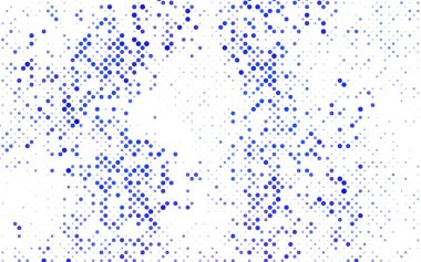 Koyu mavi vektör modern geometrik daire arka plan. Noktalı doku şablonu. Gradyan ile noktalı resim tarzda geometrik desen. 