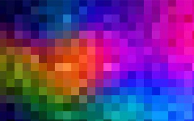 Karanlık çokrenkli vektör modern geometrik arka plan. Soyut şablon. Kare biçiminde ve gradyanlı geometrik desen.