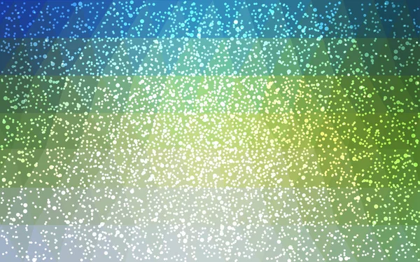 Bleu Clair Vert Vecteur Bas Fond Poly Cristal Avec Flocons — Image vectorielle