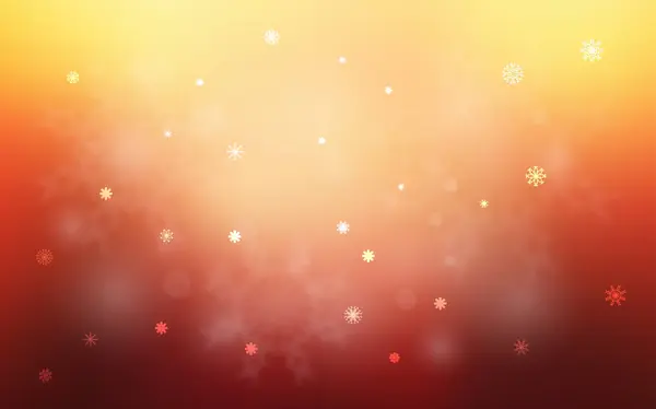 Светло Красная Желтая Векторная Текстура Цветными Снежинками Современная Геометрическая Абстрактная — стоковый вектор