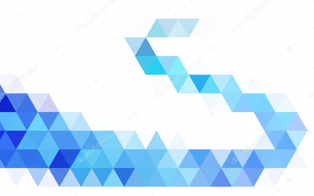 Dark Blue, Red vector low poly background. Shining illustration, which consist of triangles. Brand-new style for your business design.
