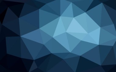 DARK BLUE vektörü düşük polimer kristal arkaplan. Çokgen tasarım modeli. Düşük poligon çizimi, düşük çokgen arkaplan.