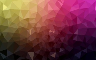 Koyu pembe, sarı düşük poli kristal arka plan vektör. Çokgen tasarım deseni. Düşük poli illüstrasyon, düşük Çokgen arka plan.