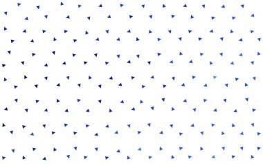 Beyaz zemin üzerindeki üçgenlerden oluşan hafif BLUE vektör geometrik basit minimalist arkaplan. İş tasarımınız için eğimli üçgen desen. 