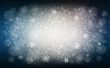 Koyu mavi, sarı arka plan xmas kar taneleri ile vektör. Parlayan illüstrasyon kar Noel tarzı ile renkli. Desen-ebilmek var olmak kullanılmış için yeni yıl reklam, kitapçıklar.