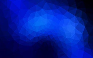 DARK BLUE vektör çokgen illüstrasyonu, üçgenlerden oluşur. İşiniz için üçgen tasarım. Origami tarzında gradyan ile yaratıcı geometrik arkaplan