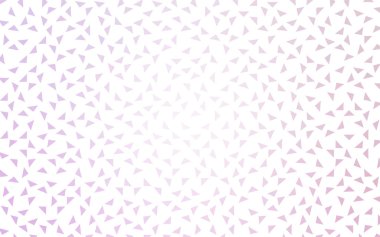 Açık Mor renkli vektör soyut arkaplan, üçgenlerden oluşur. Beyaz arkaplanda renkli üçgenler olan desen.
