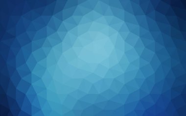 DARK BLUE vektör çokgen illüstrasyonu, üçgenlerden oluşur. İşiniz için üçgen tasarım. Origami tarzında gradyan ile yaratıcı geometrik arkaplan