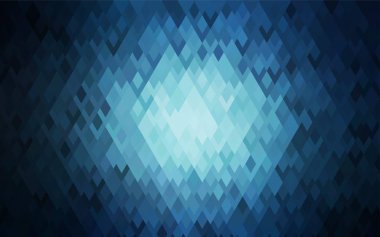 Koyu mavi vektör düşük polimer arkaplan. Çokgen dizaynlı bir örnek. Tekrarlayan kareler ile çokgen biçiminde resimleme