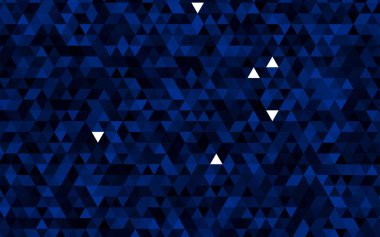 Koyu mavi vektör üçgen mozaik desen. Noktalı resim Stili gradyan ile yaratıcı çizimde. Zarif desen bir marka kitap parçası olarak kullanılabilir.