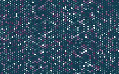 Işık mavi, kırmızı vektör daireler, noktalar kümesi ile Kızıl Bayrak. Çörek arka plan. Yaratıcı tasarım şablonu. Teknolojik noktalı resim illüstrasyon.