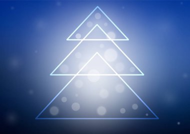 Yeni yıl ağacı ile mavi vektör doku ışık. Xmas ağacı ile renkli resimde Noel tarzda parlayan. Desen yıl yeni Web siteleri için kullanılabilir.