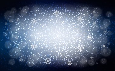 Buz kar taneleri koyu mavi vektör şablonu. Kristalleri ile glitter soyut Illustration buz. Desen-ebilmek var olmak kullanılmış için yeni yıl hazırlanan broşürler.