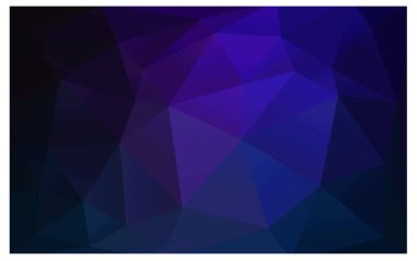 Koyu mavi vektör bulanık üçgen arka plan tasarımı. Geometrik arka plan gradyan ile Origami tarzında. 
