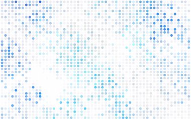 Işık mavi, kırmızı vektör daireler, noktalar kümesi ile Kızıl Bayrak. Çörek arka plan. Yaratıcı tasarım şablonu. Teknolojik noktalı resim illüstrasyon.