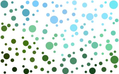 Açık mavi, vektör desen geometrik daire şekiller yeşil. Renkli mozaik afiş. Renkli diskler ile geometrik arka plan.