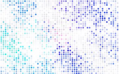 Işık mavi, kırmızı vektör daireler, noktalar kümesi ile Kızıl Bayrak. Çörek arka plan. Yaratıcı tasarım şablonu. Teknolojik noktalı resim illüstrasyon.