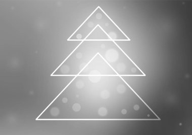 Işık gümüş gri vektör kapak xmas ağacı ile. Bulanık arka plan gradyan ile Noel ağacı. Şablonun yeni yıl arka plan olarak kullanılabilir.